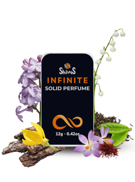 Infinite Solid Perfume by Shivns timeless oud and amber luxury balm.