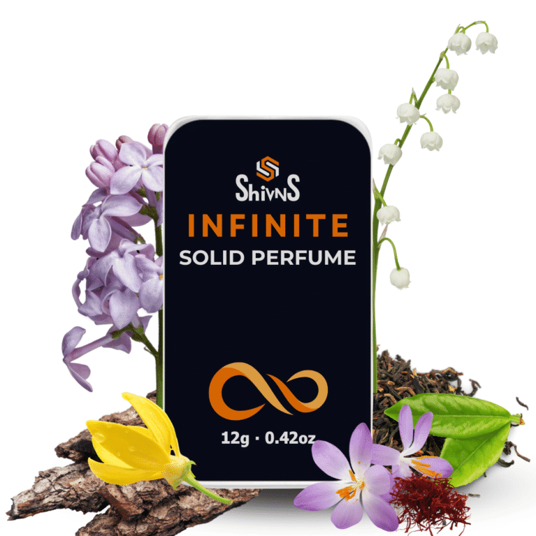 Infinite Solid Perfume by Shivns timeless oud and amber luxury balm.